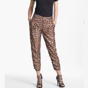 Parker Devlin Leopard Print Skinny Crop